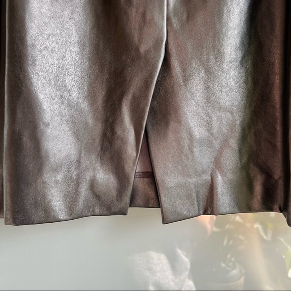 Babaton Vegan Leather Panelled Skirt - Picture 3 of 5